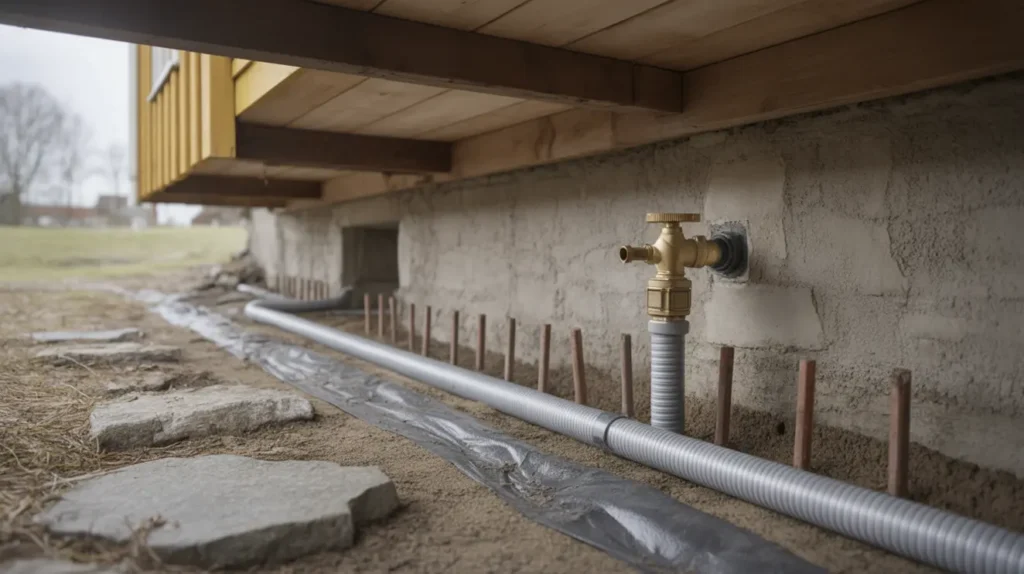 reparation av l ckande tappvattenledning i krypgrund i djursholm danderyd